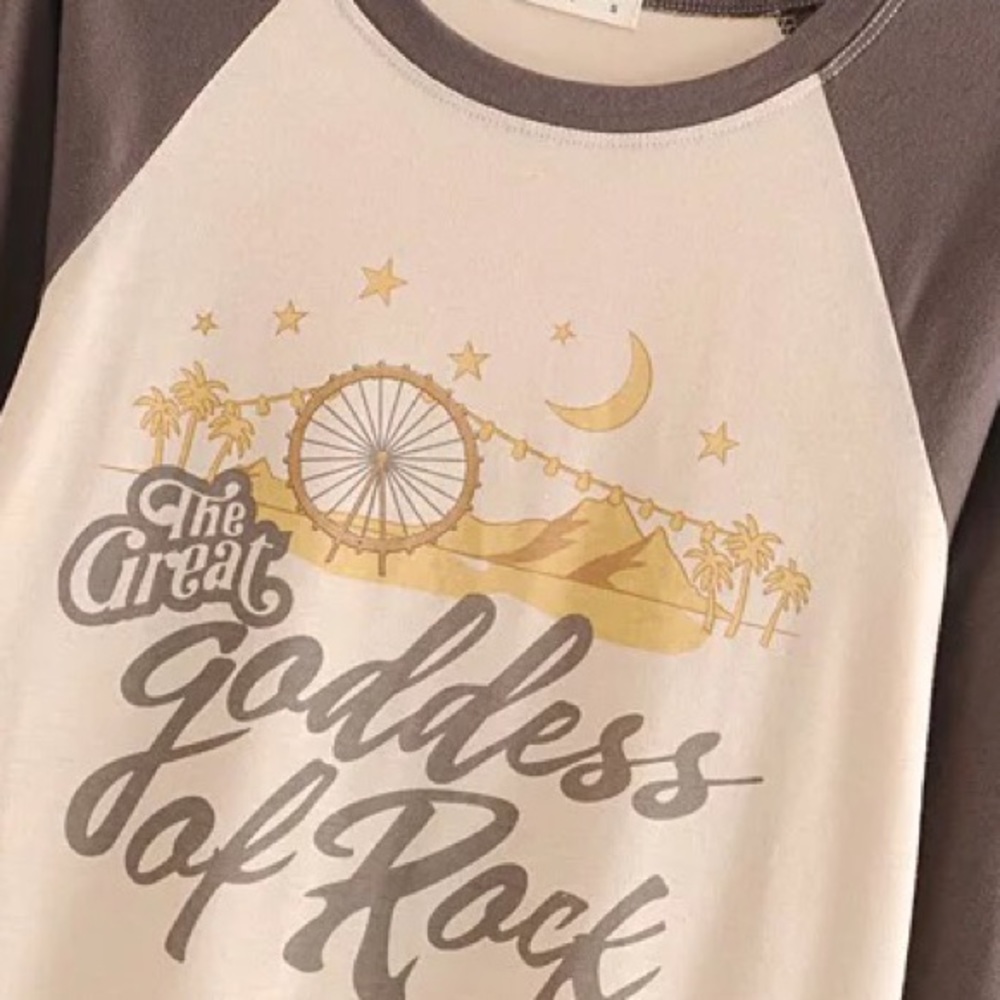 Bohemian Vintage The Goddess Of Rock Raglan Tee - Picture 6 of 11